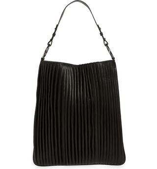 Topshop + Leather Plissé Tote Bag