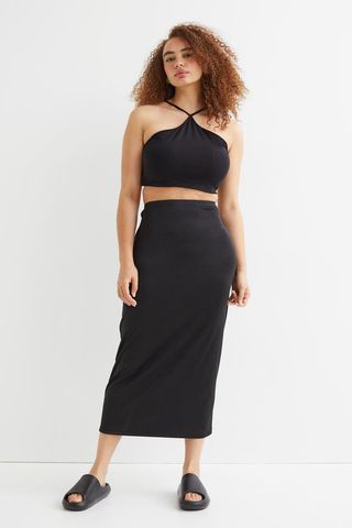 H&M + Ankle-Length Jersey Skirt