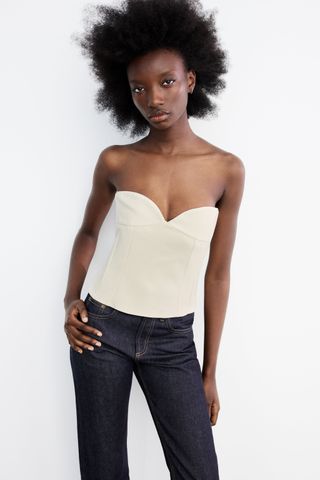 Zara + Sweetheart Neckline Bustier