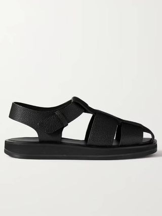 The Row + Fisherman Woven Textured-Leather Sandals