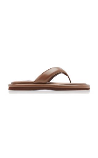 Gia Borghini + Padded Leather Thong Sandals