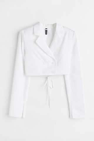 H&M + Crop Jacket With Ties