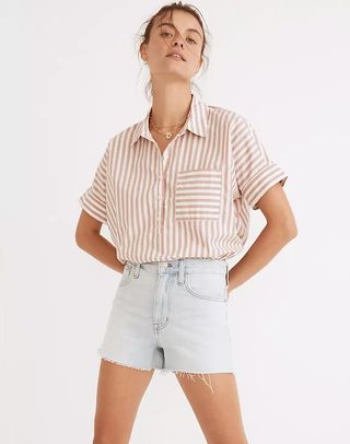 Madewell + Relaxed Denim Shorts in Essen Wash