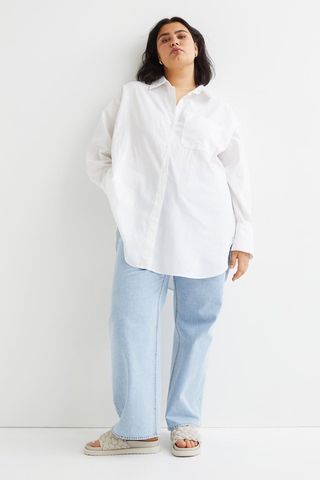 H&M + Linen-Blend Shirt