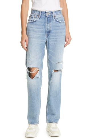 RE/DONE + Comfy '90s High Waist Straight Leg Jeans