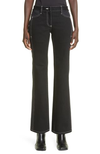Dion Lee + Spliced Low Rise Bootcut Jeans