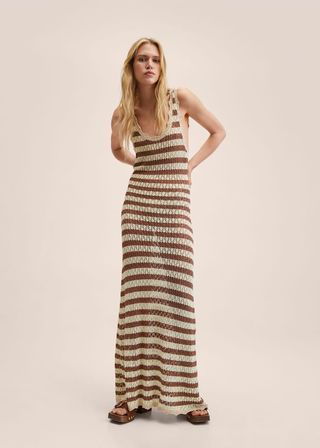 Mango + Striped Jersey Dress