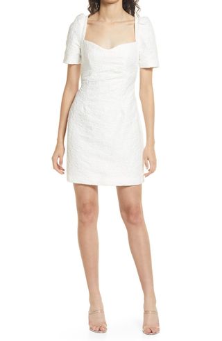 Elliatt + Feminise Textured Puff Sleeve Minidress