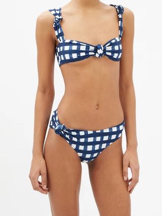 Jacquemus + Vichy Tie-Knot Check Bikini Top