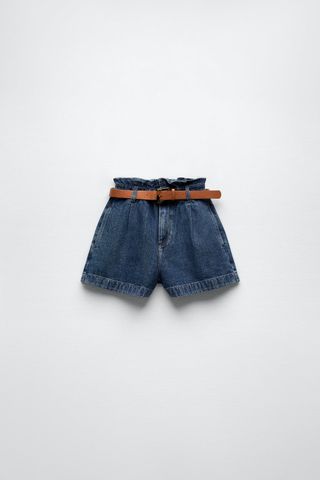 Zara + Paperbag Waist Shorts