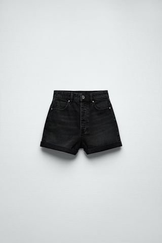Zara + Mom Fit Denim Shorts