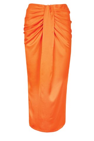 Never Fully Dressed + Curve Orange Ruched Skirt