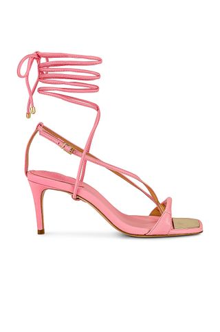 Schutz + Berry Sandal in Rose Pink