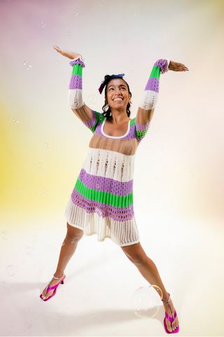 Abacaxi + Long-Sleeve Samba Dress
