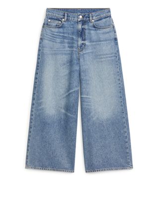 Arket + Wide-Leg Cropped Non-Stretch Jeans