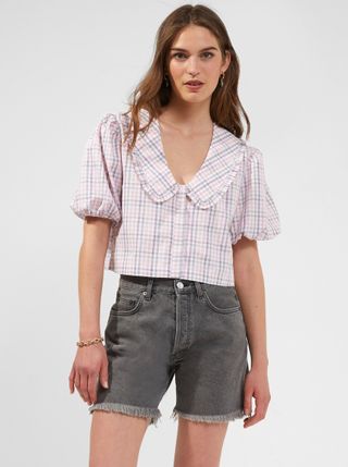 French Connection + Piper Recycled Denim Boyfriend Shorts