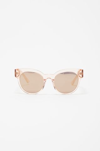French Connection + Chunky Mirror Cat Eye Sunglasses