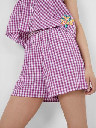 French Connection + Adalhia Organic Gingham Smock Shorts