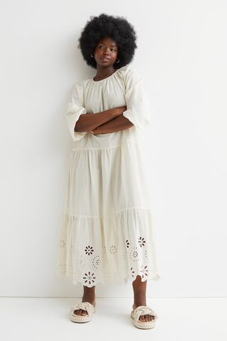 H&M + Dress With Eyelet Embroidery