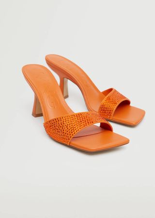 Mango + Glitter High-Heeled Sandals