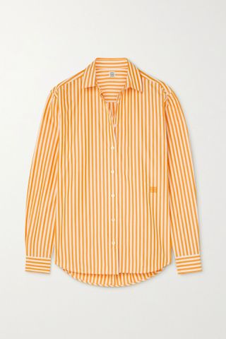 Totême + Striped Organic Cotton-Poplin Shirt