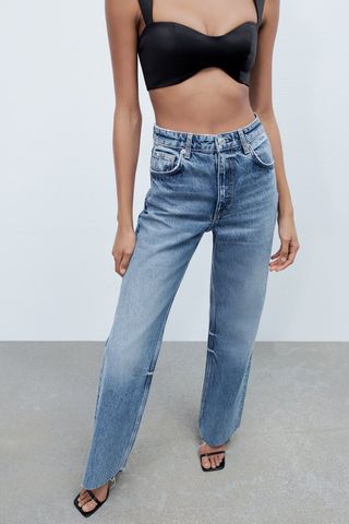 Zara + Wide Leg Jeans