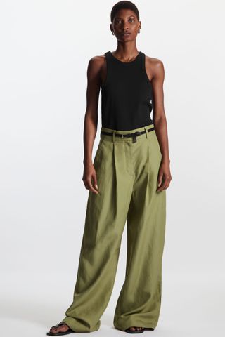 COS + High-Waist Wide-Leg Trousers