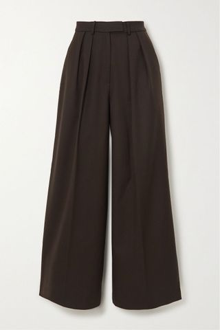 The Frankie Shop + Varda Pleated Wool-Blend Twill Wide-Leg Pants