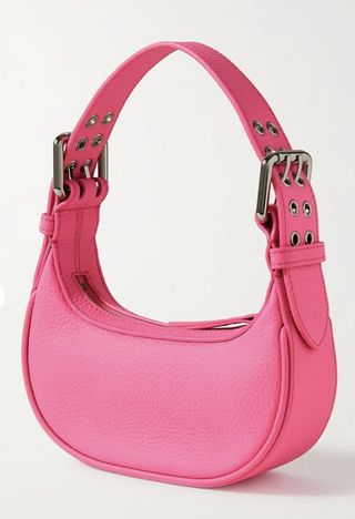 By Far + Mini Soho Textured-Leather Shoulder Bag