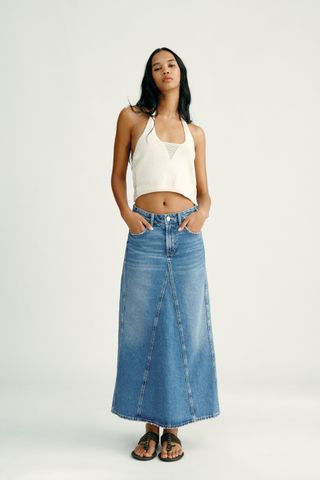Zara + Denim Skirt TRF