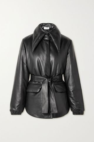 16arlington + Genoa Belted Padded Leather Jacket
