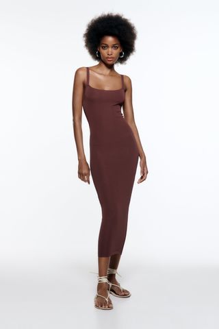 Zara + Knotted Back Knit Dress