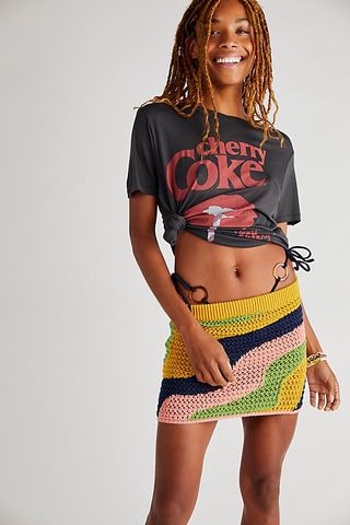 Free People + Mila Crochet Mini Skirt