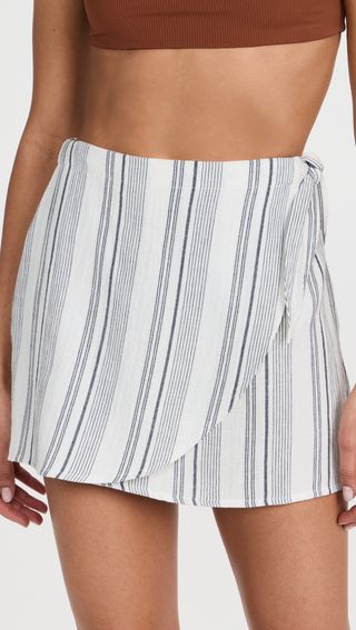 Madewell + Stripe Heidi Wrap Skirt