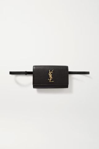 Saint Laurent + Kate Textured-Leather Belt Bag