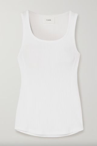 Caes + Ribbed Stretch-Jersey Tank