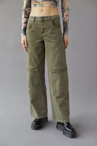 BDG + Low-Rise Seamed Cargo Jeans