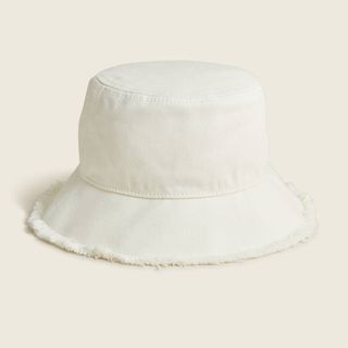 J.Crew + Canvas Bucket Hat with Fringe