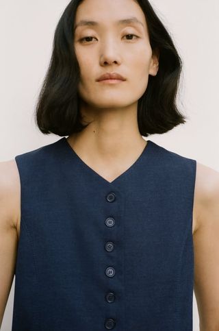 Zara + Buttoned Vest
