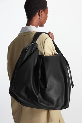 Cos + Oversized Leather Shoulder Bag