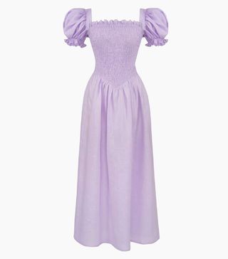 Sleeper + Belle Linen Dress in Lavender