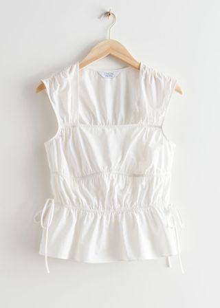 & Other Stories + Shirred Cotton Top