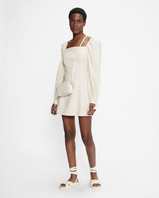 Ted Baker + Britnie Fitted Mini Dress With Blouson Sleeves