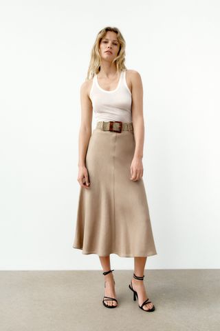 Zara + Linen Cape Skirt