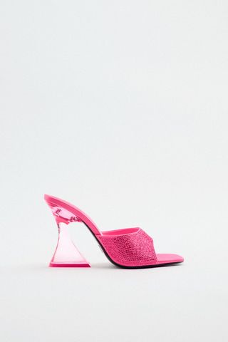 Zara + Heeled Methacrylate Sandals