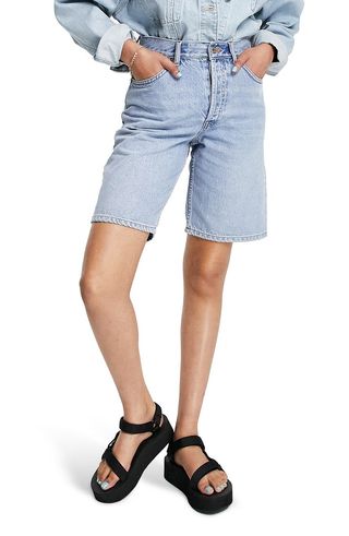 Topshop + Editor Denim Bermuda Shorts