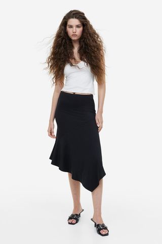 H&M + Asymmetric Jersey Skirt