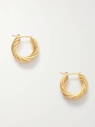 Bottega Veneta + Gold-Plated Hoop Earrings