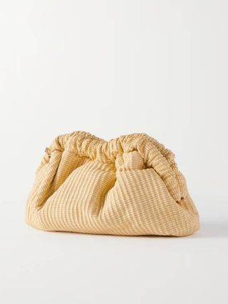 Mansur Gavriel + Cloud Mini Gathered Raffia Clutch