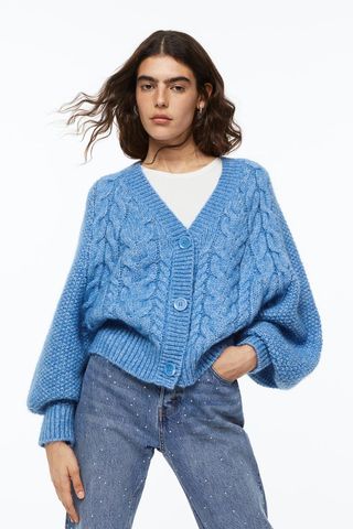 H&M + Oversized Cable-Knit Cardigan